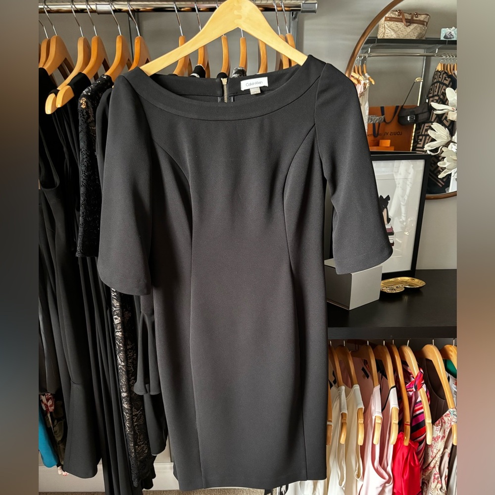 Calvin Klein sleek black dress